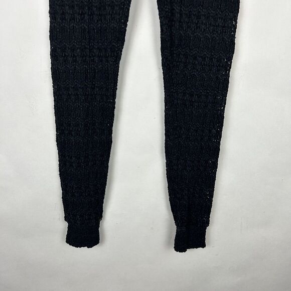 Nightcap pants Womens size 1 XS Mid Rise Lace skinny black sheer Msrp $187 - Picture 5 of 6